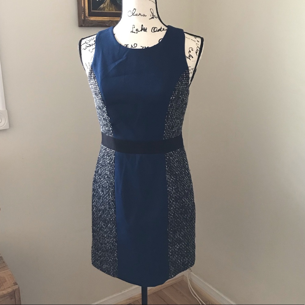 Banana Republic Blue and and Tweed dress